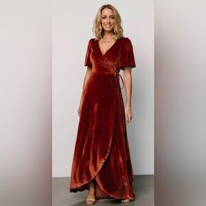 Baltic Born Katelyn Velvet Maxi Wrap Dress